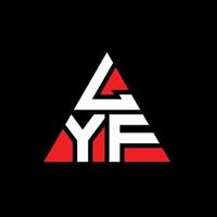 lyf triangolo lettera logo design con forma triangolare. lyf triangolo logo design monogramma. modello di logo vettoriale triangolo lyf con colore rosso. logo triangolare lyf logo semplice, elegante e lussuoso.
