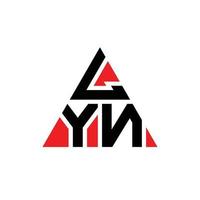 lyn triangolo lettera logo design con forma triangolare. monogramma di design del logo del triangolo lyn. modello di logo vettoriale triangolo lyn con colore rosso. logo triangolare lyn logo semplice, elegante e lussuoso.