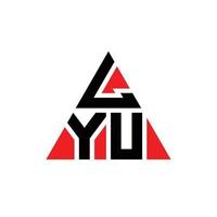 design del logo della lettera del triangolo lyu con forma triangolare. monogramma di design del logo del triangolo lyu. modello di logo vettoriale triangolo lyu con colore rosso. lyu logo triangolare logo semplice, elegante e lussuoso.