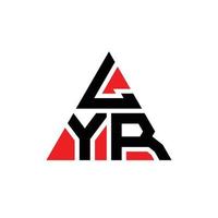 design del logo della lettera del triangolo lyr con forma triangolare. monogramma di design del logo del triangolo lyr. modello di logo vettoriale triangolo lyr con colore rosso. lyr logo triangolare logo semplice, elegante e lussuoso.