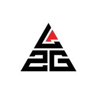 lzg triangolo lettera logo design con forma triangolare. lzg triangolo logo design monogramma. modello di logo vettoriale triangolo lzg con colore rosso. logo triangolare lzg logo semplice, elegante e lussuoso.