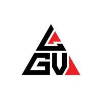 logo della lettera triangolo lgv con forma triangolare. monogramma di design del logo triangolo lgv. modello di logo vettoriale triangolo lgv con colore rosso. logo triangolare lgv logo semplice, elegante e lussuoso.