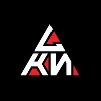 lkn triangolo lettera logo design con forma triangolare. lkn triangolo logo design monogramma. modello di logo vettoriale triangolo lkn con colore rosso. lkn logo triangolare logo semplice, elegante e lussuoso.