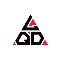 lqd triangolo logo design lettera con forma triangolare. lqd triangolo logo design monogramma. modello di logo vettoriale triangolo lqd con colore rosso. logo triangolare lqd logo semplice, elegante e lussuoso.