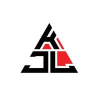 design del logo della lettera del triangolo kjl con forma triangolare. monogramma del design del logo del triangolo kjl. modello di logo vettoriale triangolo kjl con colore rosso. logo triangolare kjl logo semplice, elegante e lussuoso.