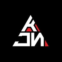 design del logo della lettera del triangolo kjn con forma triangolare. monogramma di design del logo del triangolo kjn. modello di logo vettoriale triangolo kjn con colore rosso. logo triangolare kjn logo semplice, elegante e lussuoso.