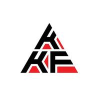 design del logo della lettera triangolare kkf con forma triangolare. monogramma di design del logo del triangolo kkf. modello di logo vettoriale triangolo kkf con colore rosso. logo triangolare kkf logo semplice, elegante e lussuoso.