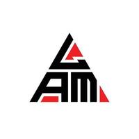 lam triangolo lettera logo design con forma triangolare. monogramma lam triangolo logo design. modello di logo vettoriale triangolo lam con colore rosso. lam logo triangolare logo semplice, elegante e lussuoso.