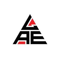 design del logo della lettera triangolo lae con forma triangolare. monogramma lae triangolo logo design. modello di logo vettoriale triangolo lae con colore rosso. lae logo triangolare logo semplice, elegante e lussuoso.
