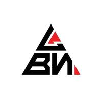 lbn triangolo lettera logo design con forma triangolare. lbn triangolo logo design monogramma. modello di logo vettoriale triangolo lbn con colore rosso. lbn logo triangolare logo semplice, elegante e lussuoso.