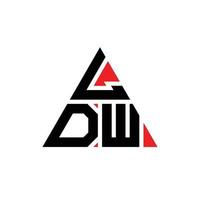 ldw triangolo lettera logo design con forma triangolare. Monogramma di design con logo triangolo ldw. modello di logo vettoriale triangolo ldw con colore rosso. logo triangolare ldw logo semplice, elegante e lussuoso.