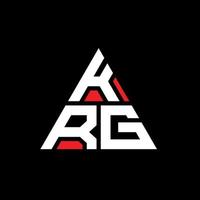 design del logo della lettera del triangolo krg con forma triangolare. monogramma di design del logo del triangolo krg. modello di logo vettoriale triangolo krg con colore rosso. logo triangolare krg logo semplice, elegante e lussuoso.
