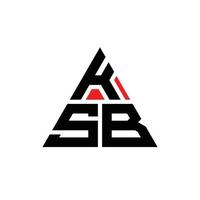 logo della lettera triangolare ksb con forma triangolare. ksb triangolo logo design monogramma. modello di logo vettoriale triangolo ksb con colore rosso. logo triangolare ksb logo semplice, elegante e lussuoso.