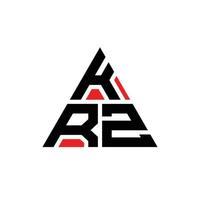 design del logo della lettera del triangolo krz con forma triangolare. monogramma del design del logo del triangolo krz. modello di logo vettoriale triangolo krz con colore rosso. logo triangolare krz logo semplice, elegante e lussuoso.