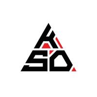 logo della lettera triangolare kso con forma triangolare. monogramma di design del logo del triangolo kso. modello di logo vettoriale triangolo kso con colore rosso. logo triangolare kso logo semplice, elegante e lussuoso.