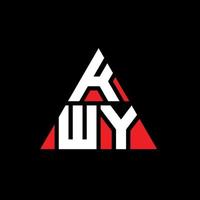 design del logo della lettera triangolo kwy con forma triangolare. monogramma di design del logo del triangolo kwy. modello di logo vettoriale triangolo kwy con colore rosso. logo triangolare kwy logo semplice, elegante e lussuoso.