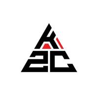 logo lettera triangolo kzc design con forma triangolare. monogramma di design del logo del triangolo kzc. modello di logo vettoriale triangolo kzc con colore rosso. logo triangolare kzc logo semplice, elegante e lussuoso.