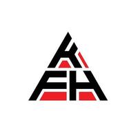 logo lettera triangolare kfh con forma triangolare. monogramma di design del logo del triangolo kfh. modello di logo vettoriale triangolo kfh con colore rosso. logo triangolare kfh logo semplice, elegante e lussuoso.