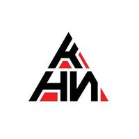 design del logo della lettera del triangolo khn con forma triangolare. monogramma del design del logo del triangolo khn. modello di logo vettoriale triangolo khn con colore rosso. logo triangolare khn logo semplice, elegante e lussuoso.