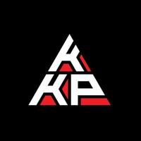 design del logo della lettera del triangolo kkp con forma triangolare. monogramma di design del logo del triangolo kkp. modello di logo vettoriale triangolo kkp con colore rosso. logo triangolare kkp logo semplice, elegante e lussuoso.