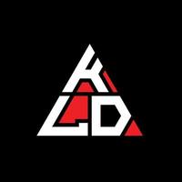 design del logo della lettera triangolo kld con forma triangolare. monogramma di design del logo del triangolo kld. modello di logo vettoriale triangolo kld con colore rosso. logo triangolare kld logo semplice, elegante e lussuoso.