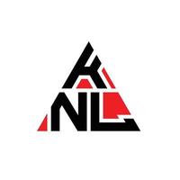 design del logo della lettera triangolare knl con forma triangolare. knl triangolo logo design monogramma. modello di logo vettoriale triangolo knl con colore rosso. logo triangolare knl logo semplice, elegante e lussuoso.