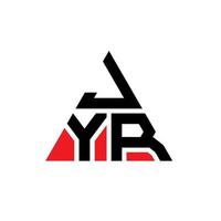 jyr triangolo logo lettera design con forma triangolare. monogramma di design del logo del triangolo jyr. modello di logo vettoriale triangolo jyr con colore rosso. logo triangolare jyr logo semplice, elegante e lussuoso.