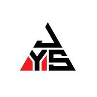 jys triangolo logo lettera design con forma triangolare. monogramma di design del logo del triangolo jys. modello di logo vettoriale triangolo jys con colore rosso. jys logo triangolare logo semplice, elegante e lussuoso.
