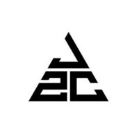 jzc triangolo logo design lettera con forma triangolare. jzc triangolo logo design monogramma. modello di logo vettoriale triangolo jzc con colore rosso. jzc logo triangolare logo semplice, elegante e lussuoso.