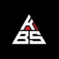 logo della lettera triangolare kbs con forma triangolare. monogramma del design del logo del triangolo kbs. modello di logo vettoriale triangolo kbs con colore rosso. logo triangolare kbs logo semplice, elegante e lussuoso.
