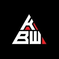 design del logo della lettera triangolare kbw con forma triangolare. monogramma di design del logo del triangolo kbw. modello di logo vettoriale triangolo kbw con colore rosso. logo triangolare kbw logo semplice, elegante e lussuoso.