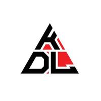 logo della lettera del triangolo kdl con forma triangolare. monogramma di design del logo del triangolo kdl. modello di logo vettoriale triangolo kdl con colore rosso. logo triangolare kdl logo semplice, elegante e lussuoso.