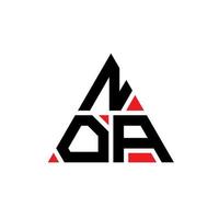 design del logo della lettera triangolare noa con forma triangolare. monogramma di design del logo del triangolo noa. modello di logo vettoriale triangolo noa con colore rosso. logo triangolare noa logo semplice, elegante e lussuoso.