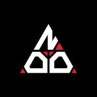 design del logo della lettera del triangolo noo con forma triangolare. monogramma di design del logo del triangolo noo. modello di logo vettoriale triangolo noo con colore rosso. logo triangolare noo logo semplice, elegante e lussuoso.
