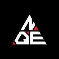 design del logo della lettera triangolare nqe con forma triangolare. monogramma di design del logo del triangolo nqe. modello di logo vettoriale triangolo nqe con colore rosso. logo triangolare nqe logo semplice, elegante e lussuoso.