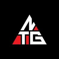 ntg triangolo lettera logo design con forma triangolare. ntg triangolo logo design monogramma. modello di logo vettoriale triangolo ntg con colore rosso. ntg logo triangolare logo semplice, elegante e lussuoso.