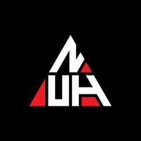 design del logo della lettera triangolare nuh con forma triangolare. monogramma di design del logo del triangolo nuh. modello di logo vettoriale triangolo nuh con colore rosso. logo triangolare nuh logo semplice, elegante e lussuoso.