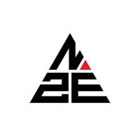 design del logo della lettera del triangolo nze con forma triangolare. monogramma di design del logo del triangolo nze. modello di logo vettoriale triangolo nze con colore rosso. nze logo triangolare logo semplice, elegante e lussuoso.