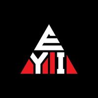 design del logo della lettera del triangolo eyi con forma triangolare. monogramma di design del logo del triangolo eyi. modello di logo vettoriale triangolo eyi con colore rosso. logo triangolare eyi logo semplice, elegante e lussuoso.