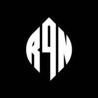 rqn circle letter logo design con forma circolare ed ellittica. rqn lettere ellittiche con stile tipografico. le tre iniziali formano un logo circolare. rqn cerchio emblema astratto monogramma lettera marchio vettore. vettore