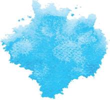 macchia liquida dell'acquerello disegnata a mano di vettore di colore blu. l'acqua astratta macchia la carta da parati dell'illustrazione dell'elemento di goccia dello scarabocchio