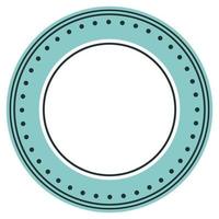 simbolo grafico del logo del cerchio rotondo. modello rotondo astratto di forma minimalista per stampa t-shirt, decorazione carta da parati, logo. vettore