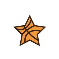 design del logo dell'accademia sportiva di basket stella vettore
