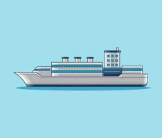 disegno vettoriale dell'illustrazione del trasporto dell'acqua della nave