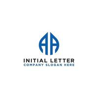 aa lettera iniziale icona logo design monogramma ispirazione. - vettore