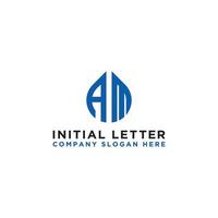 lettera am iniziale icona monogramma.- vettore ispirazione logo design - vettore