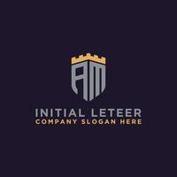 lettera am iniziale icona monogramma.- vettore ispirazione logo design - vettore