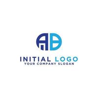 ispirazione per il design del logo per le aziende dalle lettere iniziali dell'icona del logo ab. -vettore vettore