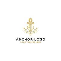 logo design al anchor artistico alfabeto logo icone che sono eleganti, alla moda. - vettore