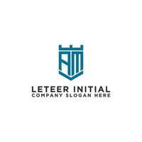 lettera am iniziale icona monogramma.- vettore ispirazione logo design - vettore